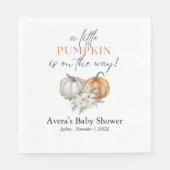 Little Pumpkin Baby Shower Party Serviette (Vorderseite)