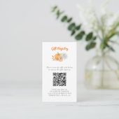 Little Pumpkin Baby Shower - Registrierung QR Code Begleitkarte (Stehend Vorderseite)