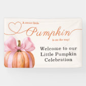 Little Pumpkin Baby Shower Ribbon - Romantisches S Banner (Horizontal)