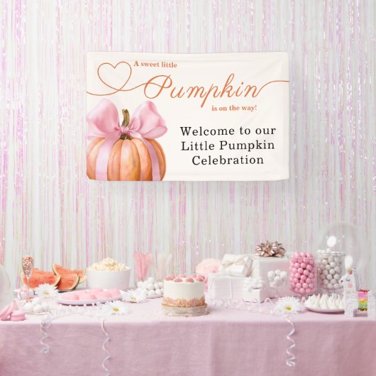 Little Pumpkin Baby Shower Ribbon - Romantisches S Banner (Party)