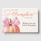 Little Pumpkin Baby Shower Ribbon - Romantisches S Gästebuch (Vorderseite)