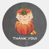 Little Pumpkin Baby Shower Stickers (Vorderseite)