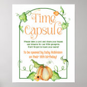 Little Pumpkin Baby Shower Time Kapselunterschrift Poster (Vorne)