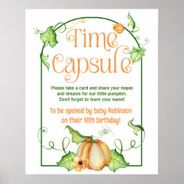 Little Pumpkin Baby Shower Time Kapselunterschrift Poster