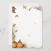 Little Pumpkin | Babydusche im Herbst Einladung (Rückseite)