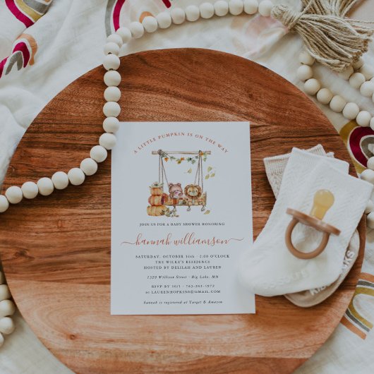 Little Pumpkin | Babydusche im Herbst Einladung