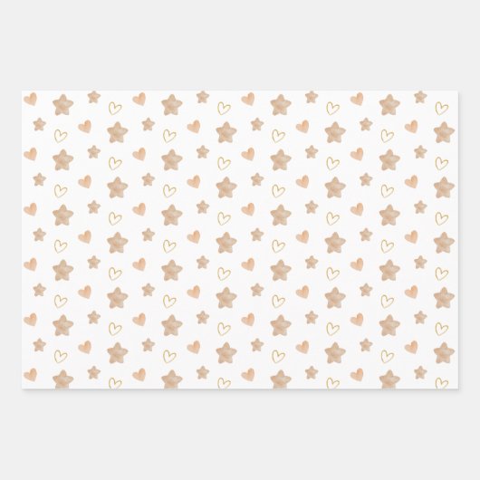 Little Pumpkin Bear Baby Dusche Geschenkpapier Set (Vorderseite)