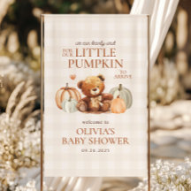 Little Pumpkin Bear Fall Baby Dusche Willkommen