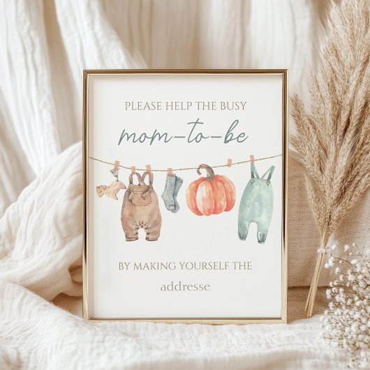 Little Pumpkin Bekleidung Junge beschäftigt Mama-t Poster