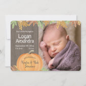 Little Pumpkin Birth Ankündigung (Vorderseite)