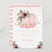 Little Pumpkin Birthday Danke-Card (Vorne/Hinten)