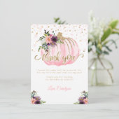 Little Pumpkin Birthday Danke-Card (Stehend Vorderseite)