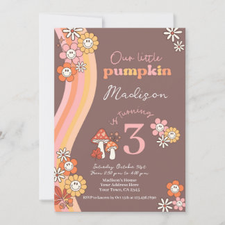 Little Pumpkin Birthday Invitation Einladung