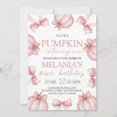 Little Pumpkin Birthday Invite Einladung (Vorderseite)
