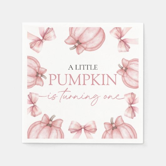 Little Pumpkin Birthday Napkin Serviette (Vorderseite)