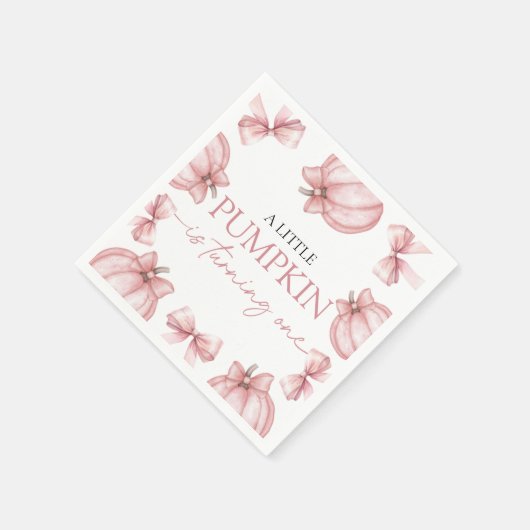 Little Pumpkin Birthday Napkin Serviette (Ecke)