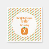 Little Pumpkin Birthday Serviette (Vorderseite)