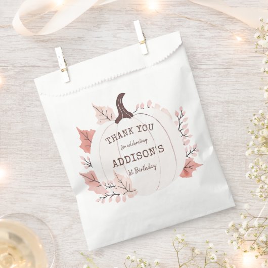 Little Pumpkin Birthday Vielen Dank Geschenktütchen (Ausgeschnitten)