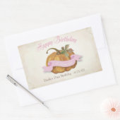 Little Pumpkin Birthday Water Label - Mädchen Rechteckiger Aufkleber (Umschlag)