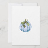 Little Pumpkin Blue Aquarell Kinderdusche Einladung (Rückseite)