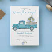 Little Pumpkin Blue Aquarell Kinderdusche Einladung