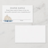 Little Pumpkin Blue Baby Boy Diaper Raffle Begleitkarte (Vorne/Hinten)