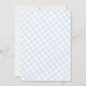 Little Pumpkin Blue Boy Baby Shower Einladung (Rückseite)