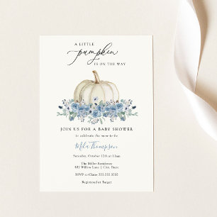Little Pumpkin Blue Boy Baby Shower Einladung