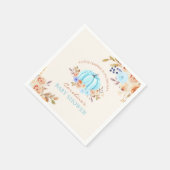Little Pumpkin Blue Boy Baby Showpapier Napkins Serviette (Ecke)