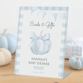 Little Pumpkin Blue Cards & Gifts Baby Dusche Sockelschild