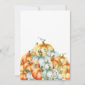 Little Pumpkin Blue Truck Baby Dusche Einladung (Rückseite)