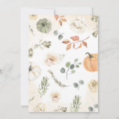 Little Pumpkin Blue Truck Baby Dusche Einladung (Rückseite)