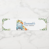 Little Pumpkin Blue Truck Baby Dusche Wasserflaschenetikett (Einzelnes Label)
