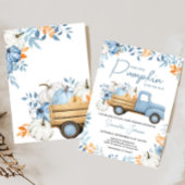 Little Pumpkin Blue Truck Fall Baby Dusche Einladung