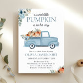 Little Pumpkin Blue Truck Fall Boy Baby Dusche Einladung