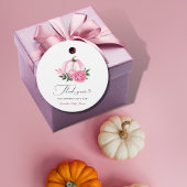 Little Pumpkin Blush Pink Rustic Baby Dusche Geschenkanhänger
