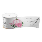 Little Pumpkin Blush Pink Rustic Baby Dusche Satinband (Spule)