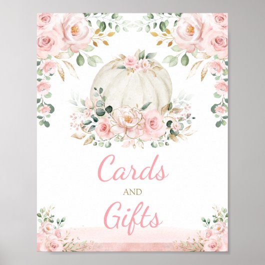 Little Pumpkin Blush Rose Gold Cards & Gifts Zeich Poster (Vorne)