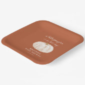 Little Pumpkin Boho Fall Baby Dusche Pappteller (Gewinkelt)