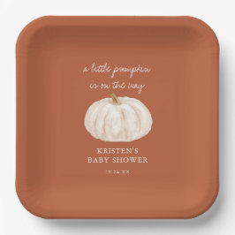 Little Pumpkin Boho Fall Baby Dusche Pappteller