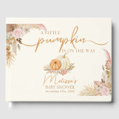 Little Pumpkin Boho Fall Floral Gästebuch (Vorderseite)