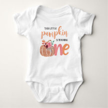 Little Pumpkin Boho Floral 1. Geburtstag T - Shirt