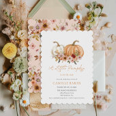Little Pumpkin Boho Floral Baby Shower Einladung
