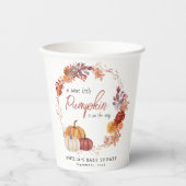 Little Pumpkin Boho Gender Neutral Baby Shower Pappbecher (Vorderseite)