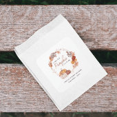 Little Pumpkin Boho Gender Neutral Baby Shower Quadratischer Aufkleber