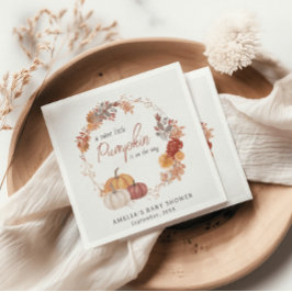 Little Pumpkin Boho Gender Neutral Baby Shower Serviette