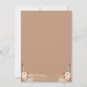 Little Pumpkin Boho Pampas Grass Fall Baby Dusche Einladung (Rückseite)