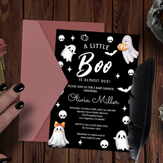 Little Pumpkin Boo – Halloween Baby Shower Einladung