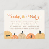Little Pumpkin Books for Baby Autumn Baby Shower Begleitkarte (Vorderseite)