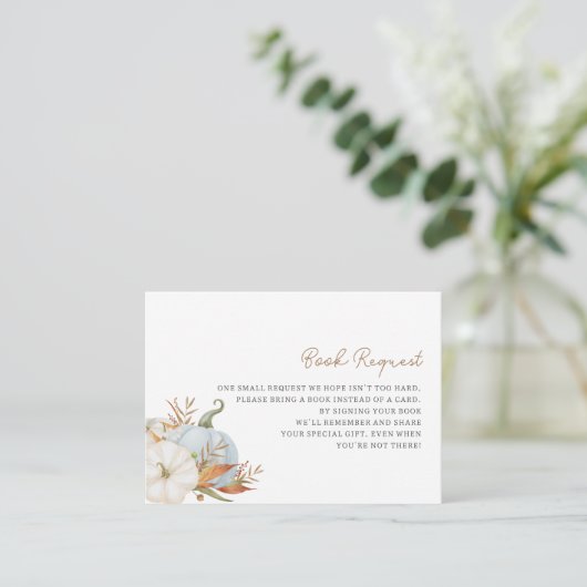 Little Pumpkin Books for Baby Enclosure Card Begleitkarte (Stehend Vorderseite)